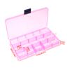 15 slotů Přenosný PP odnímatelný organizér Úložná schránka na šperky Nail Art Tool Craft