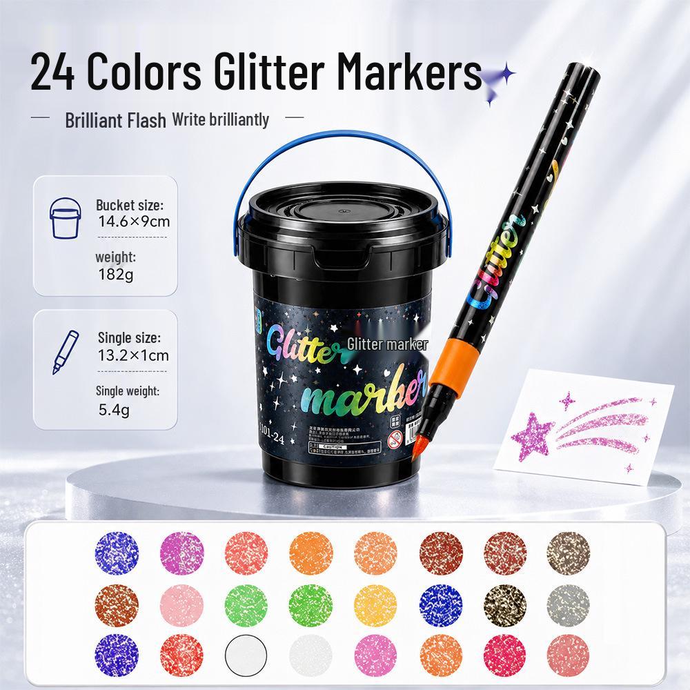 80-Color Glitter Marker Pen Set with Soft Tips for Students & Art Projects, Ideal for Dreamy Doodling & Creative Journaling