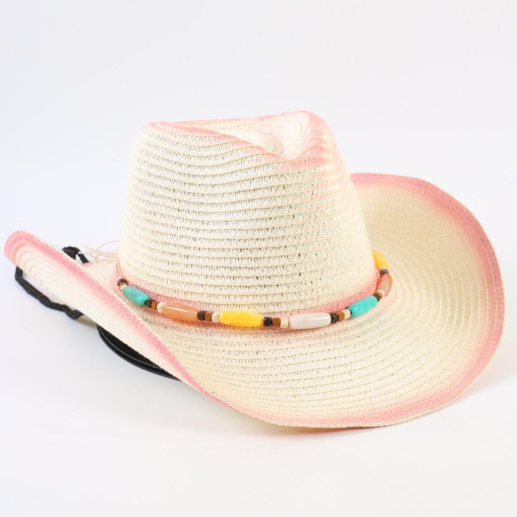 Popular European and American Western Cowboy Straw Hat Men's and Women's Fashion Shade Straw Hat Outdoor Western Cowboy Hat