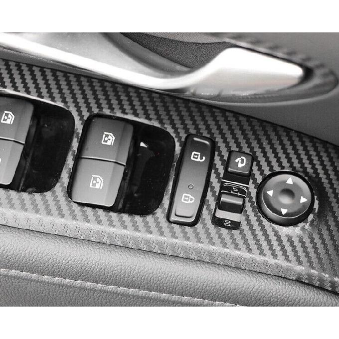 Carbon Fiber Switch Panel Sticker Door Window Lift 2022-2023 For Hyundai Tucson