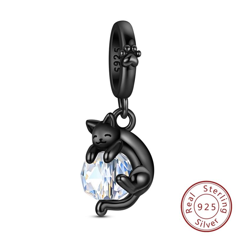 Original Charms Beads Real100% Silve Cat Paw Pet Star Heart Charm Fit Bracelet Bangle Pendant Diy Jewelry Making