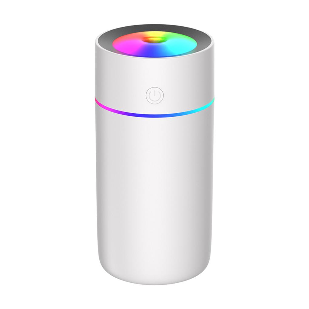 

320 мл Мини-автомобильный увлажнитель воздуха Портативный освежитель воздуха со светодиодной подсветкой Ночник USB-питание Масляный диффузор для салона автомобиля Аксессуары белый