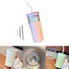 Stylish Glass Cup With Straw And Large Capacity Ideal For Students Summer And Tea Lovers