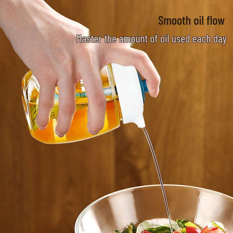 Glas-Ölspenderflasche mit Silikonpinselkappe zum Kochen & Grillen