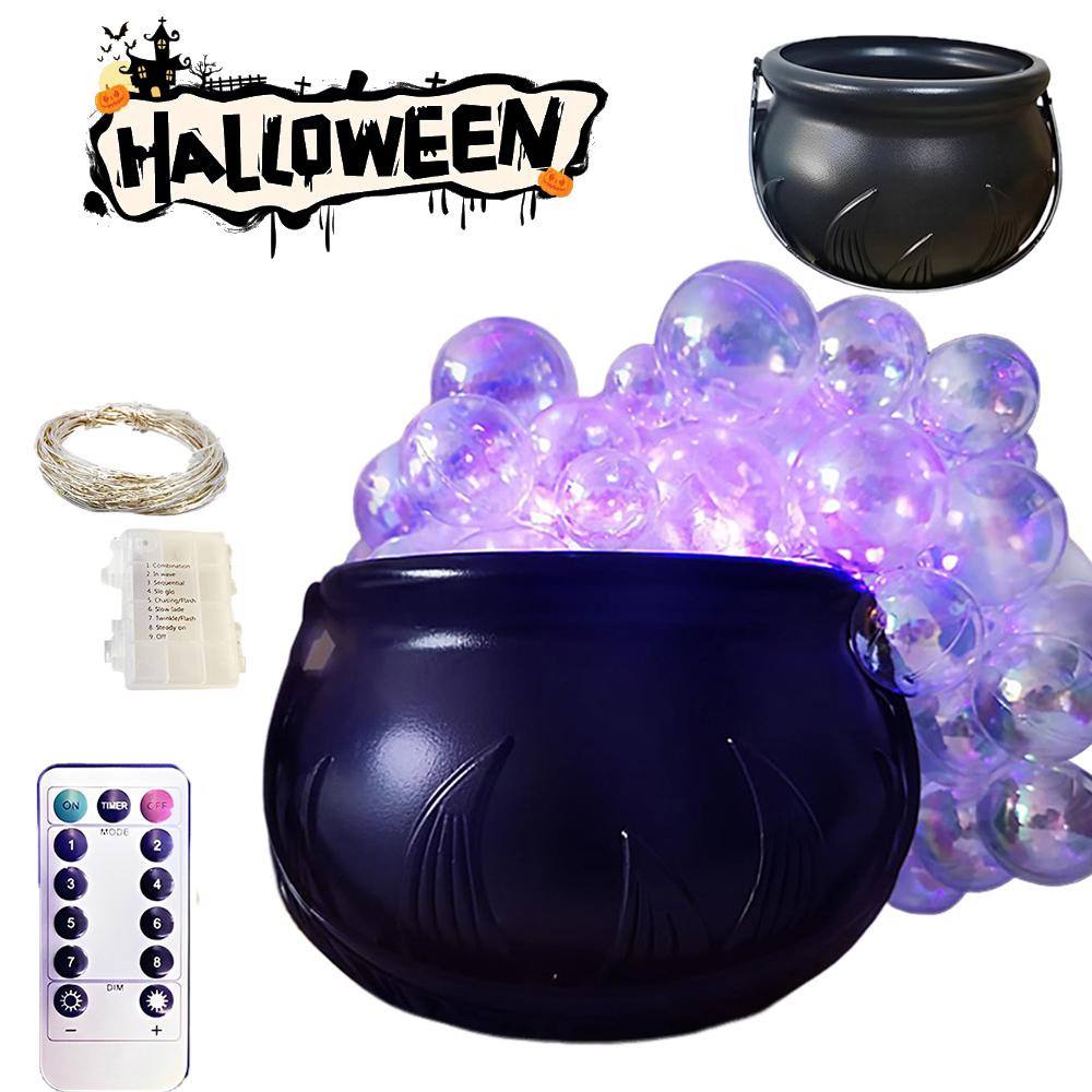 Halloween DIY Bubbling Cauldron Black Plastic Bowl Home Kitchen Room Party Table Decorations Indoor Gifts Spooky Vintage Decor
