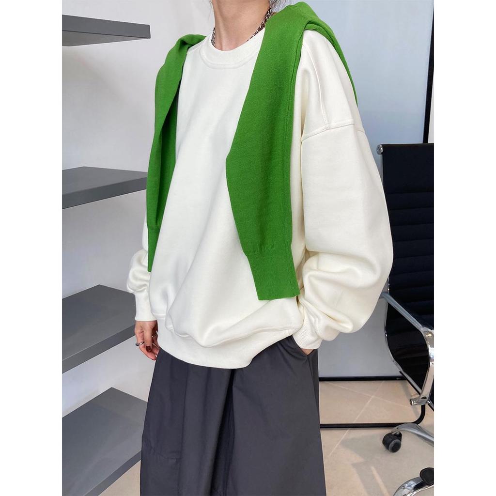 Luxi 2023 Sametově vínově červený pulovr s dlouhým rukávem pro ženy - Korejský styl