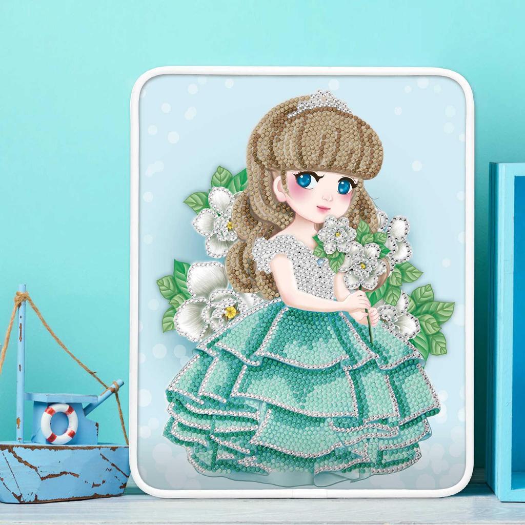 Officially Licensed Children's Little Princess DIY Diamond Painting Kit with Frame