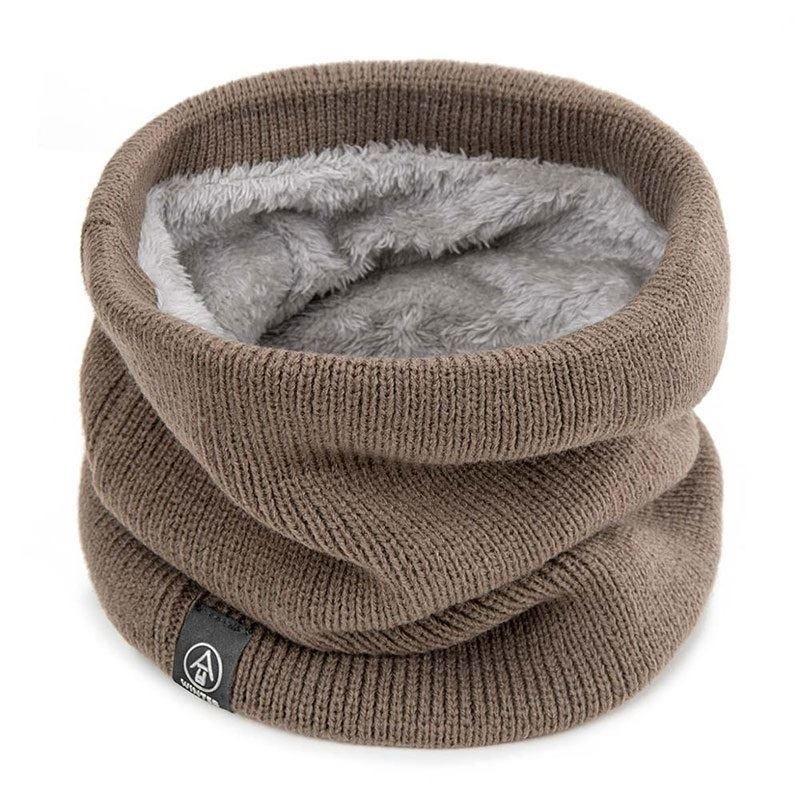 Autumn and winter solid color scarves for men and women riding windproof, piled and thickened warm wool pullover scarves are versatile