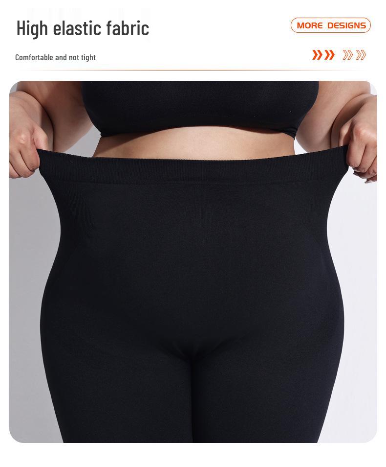 Plus Size High Waist Seamless Maternity Yoga Leggings - Black Slimming Sport Pants for Pregnant Women