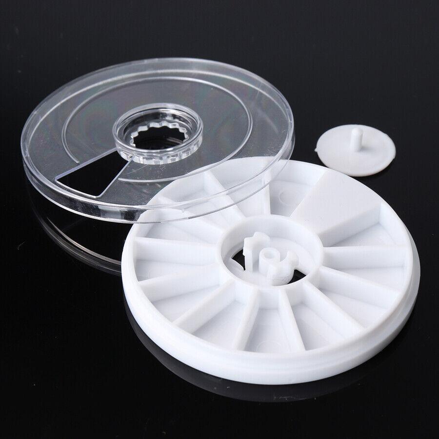 6Pcs Nail Art Storage Box, 12 Compartments Portable Rhinestones, Beads Empty Wheel Containers
