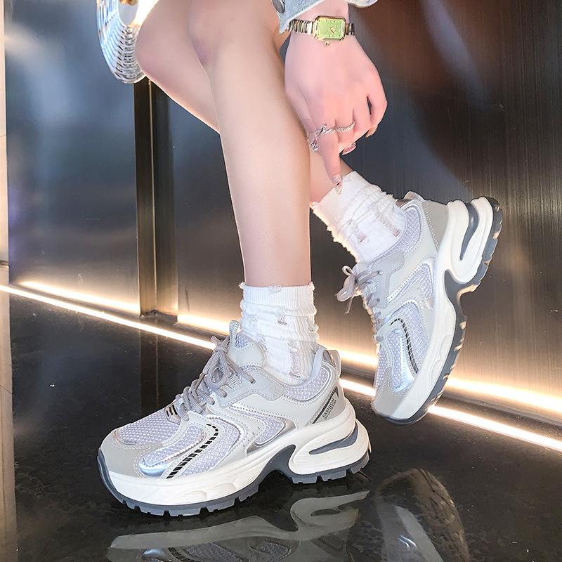 Daddy Shoes Girl 2025 New Spring and Autumn Platform Fashion Popular Versatile Internet Celebrity Popular Running Casual Sneakers Tide