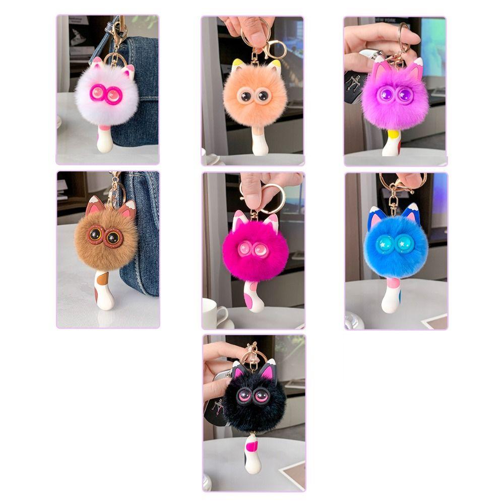 DIY Cat Keychain Creative Couples Keychain New Imitation Plush Pendant