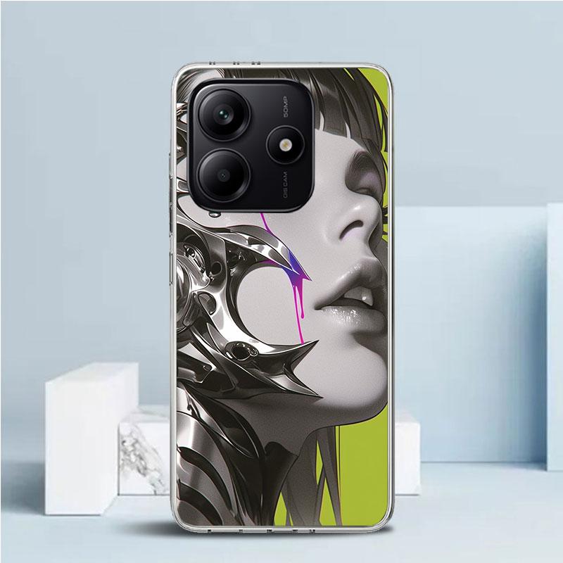 Girl Art Punk Soft Cover for Xiaomi Redmi Note 15 14 13 12 Pro Plus Phone Case 14S 11S 11T 11E 10S 10 4G Pattern Shell Redmi Not