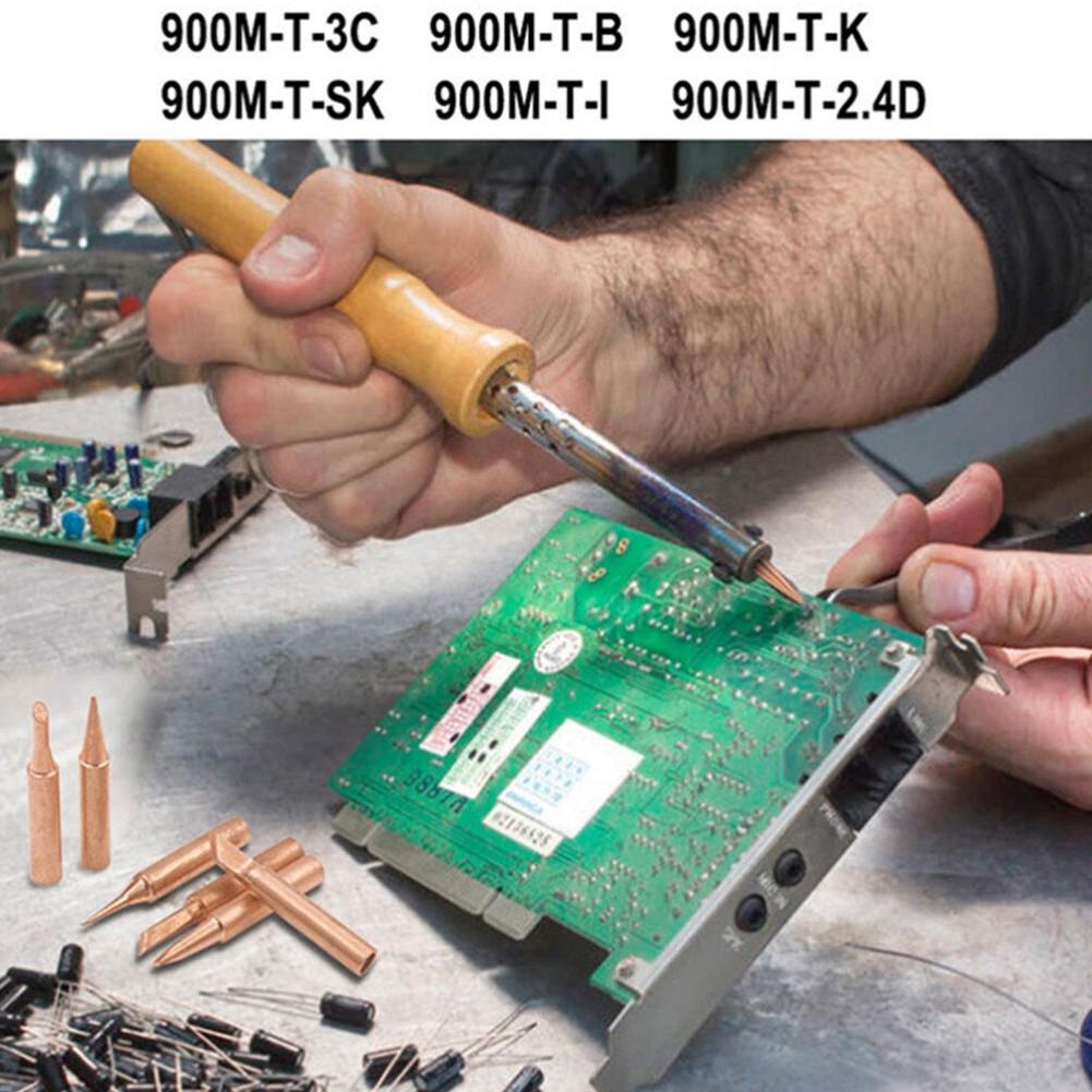 6 buc. Seturi Profesionale de Biți Vârfuri de Fier Cupru Vârf de Lipit de Rezervă
