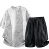 Men's Casual Suit, Fashionable Short-sleeved Shorts Two-piece Set