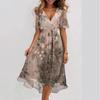 2024 V-Neck Floral Print Casual Loose Dress - New Hot Selling Comfortable Design
