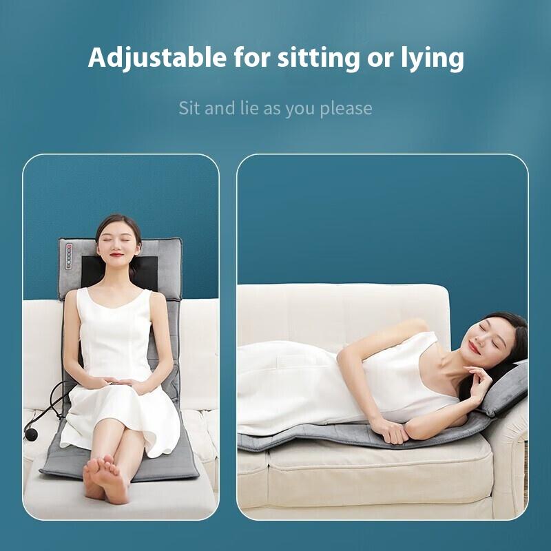 Electric Heating Vibrating Full Body Massager Chair In Cushion Car Home Office Lumbar Back Neck Mattress Pain Relief