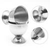 4PCS Egg Cups Stainless Steel Soft Boiled Egg Holder Breakfast Tray Cooking Tool Egg Storage Holder for Brunch Kitchen Gadgets