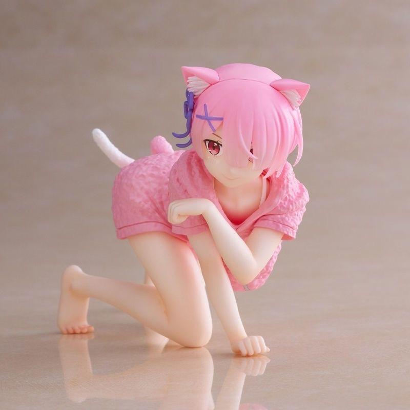 "From Zero: An Isolated Life In Another World" Anime Character Ram Figurine - Anime Character Collectible Toy, Children's Doll, Gift, 7cm