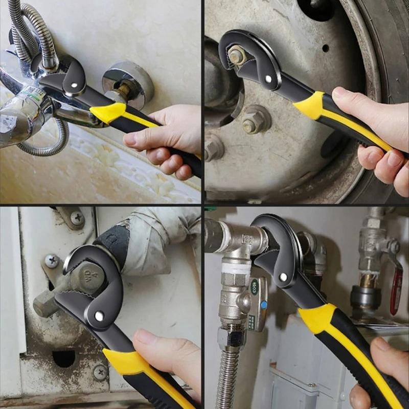 Universal Wrench Multifunctional Opening Wrench Adjustable Ratchet Spanner Hand Repair Tools