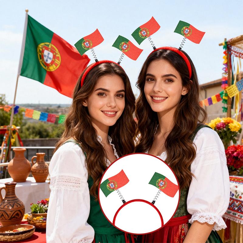National Flag Headband Decoration ball game Fan Party Decoration Headband National Flag Headband Hair Accessories For Woman Man