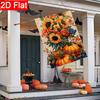 2D Flat, 2D Flat Thanksgiving Maple Leaf Pumpkin Sunflower Welcome Garden Flag_1 (1)- Outdoor Garden Flag Double-sided Home Decoration Courtyard Decor