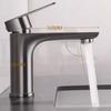 Bathroom Faucets for Sink Lavatory Faucet 304 Stainless Steel Single Hole Single Handle, Gun Gray