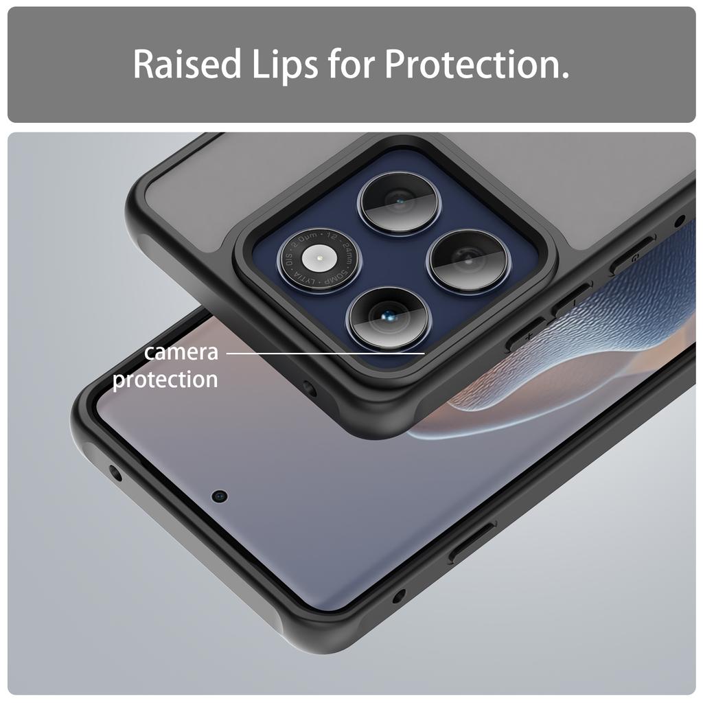 For Motorola Edge 60 Pro 5G Case Drop Proof Airbags Frosted Translucent PC+TPU Phone Back Cover