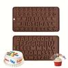 New Set of 2 Silicone Molds with English Letters and Numbers for Chocolate, Happy Birthday Cake Decorating Fondant Tools