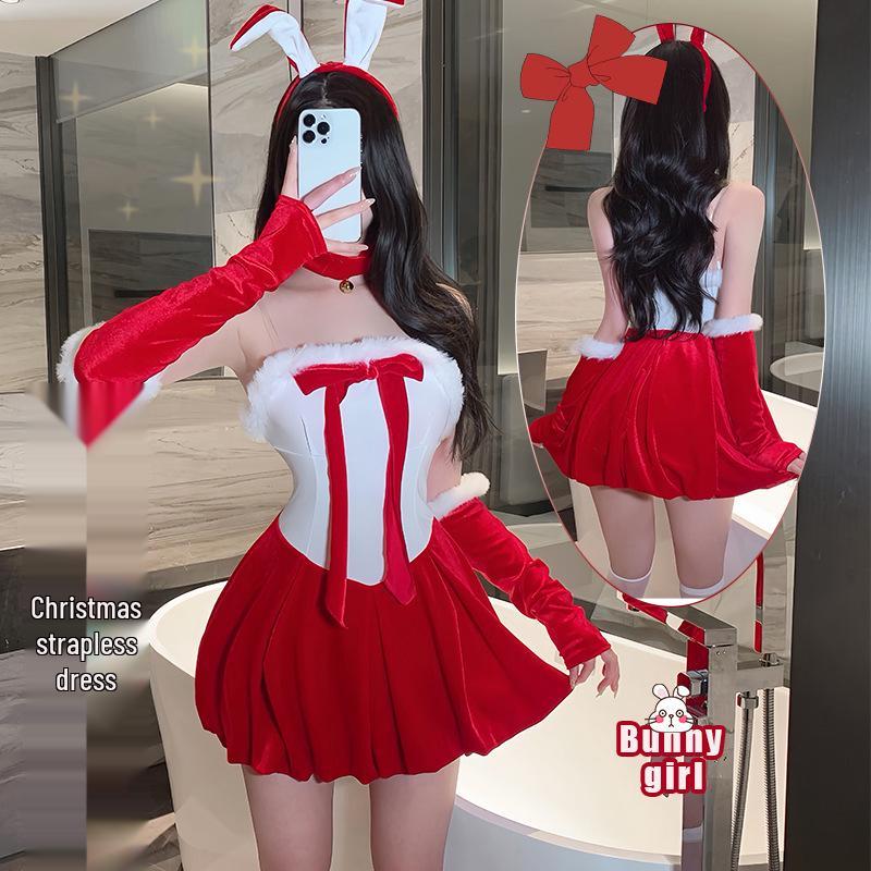 Fan Lei Sexy Christmas Bunny Lingerie Set - Pure Desire Style Pajamas Uniform for Women