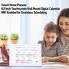 Calendário Digital Interativo com Tela Sensível ao Toque 10.1 Polegadas 1080P HD WiFi Planejador para Agendas Familiares Controle por App Armazenamento Interno de 32GB
