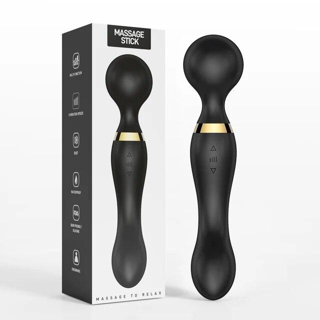 Powerful AV Magic-Wand Vibrator Female 20 Modes Nipple Clitoris Stimulator G Spot Massager Adult Goods Erotic Sex Toys for Women