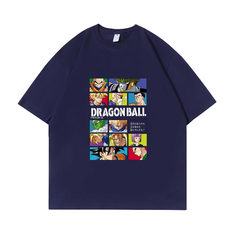 Dragon Ball Tshirt Mens Pure Cotton Casual  Round Neck Tshirt Short Sleeve Clothing Summer Sports Casual Short Sleeve Top