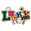 Lucky Vibes T Shirt Black Colorful Dice Star And Money Symbols Print Casual Wear For Women Party Outfit