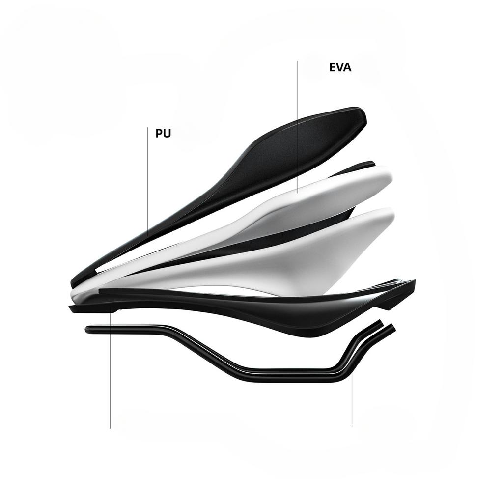 ENLEE Fahrrad Personalisierter Sitzpolster, Faltbares Rennrad Hohl Atmungsaktiv Ultraleicht Stahlbügel Sattel Fahrausrüstung