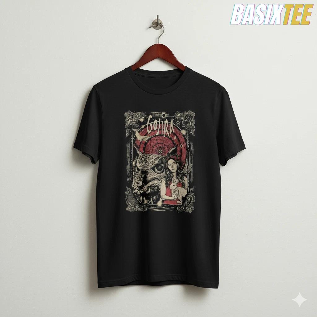 Godzilla Gothic Art Graphic Unisex T-Shirt Kaiju Monster Fan Tee - S250 2XL