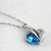 Pendant Necklace Cubic Zirconia Inlaid Jewelry Gift Heart Shape Women Fashion Pendant Necklace