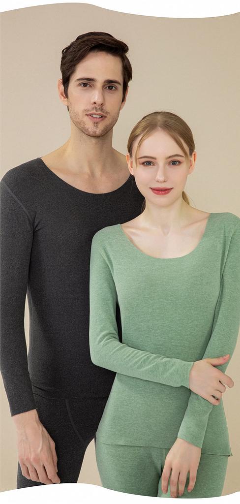 Xinjd Warm Underwear Long Sleeve Shirt and Lightweight and Warm Women's Set, Fleece-Lined, Pants,