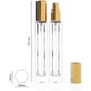 10ML Mini Glass Perfume Bottle With Dispenser Tools(Transparent+Golden Cap)