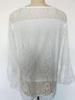 European and American Women's White Lace V-Neck Loose Pullover Long Sleeve Top
