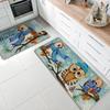 Christmas Kitchen Mat Household Kitchen Water-Absorbing And Dirt-Resistant Long Strip Two-Piece Set Foot Mat Decorative Floor Mat