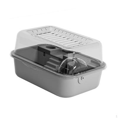 Acrylic Hamster Habitat with Openable Top And Water Bottle for Small Animals
