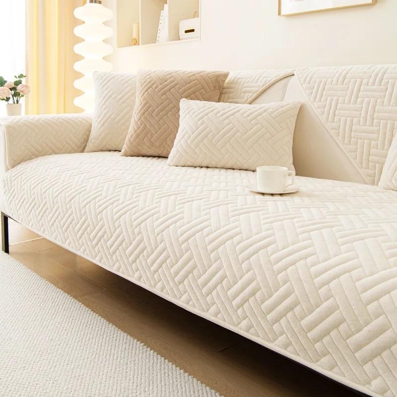 Thick Soft Warm Sofa Covers Pets Kid Mat Sofa Towel Anti-slip Couch Protector for Living Room Slipcover Removable Sofa Blanket
