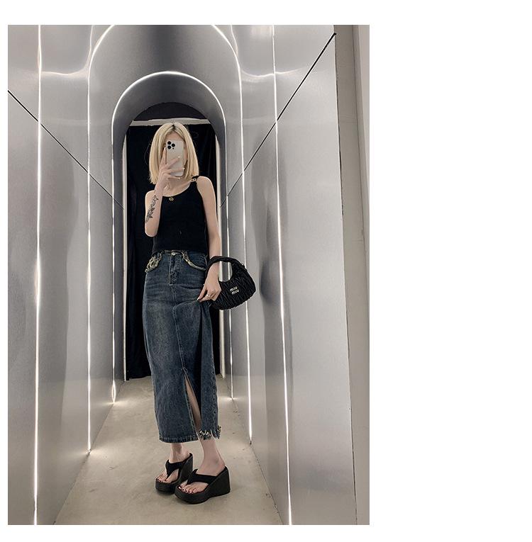 Women's 2025 Summer Platform Toe-Post Sandals - High-Heeled Korean Style Flip-Flops