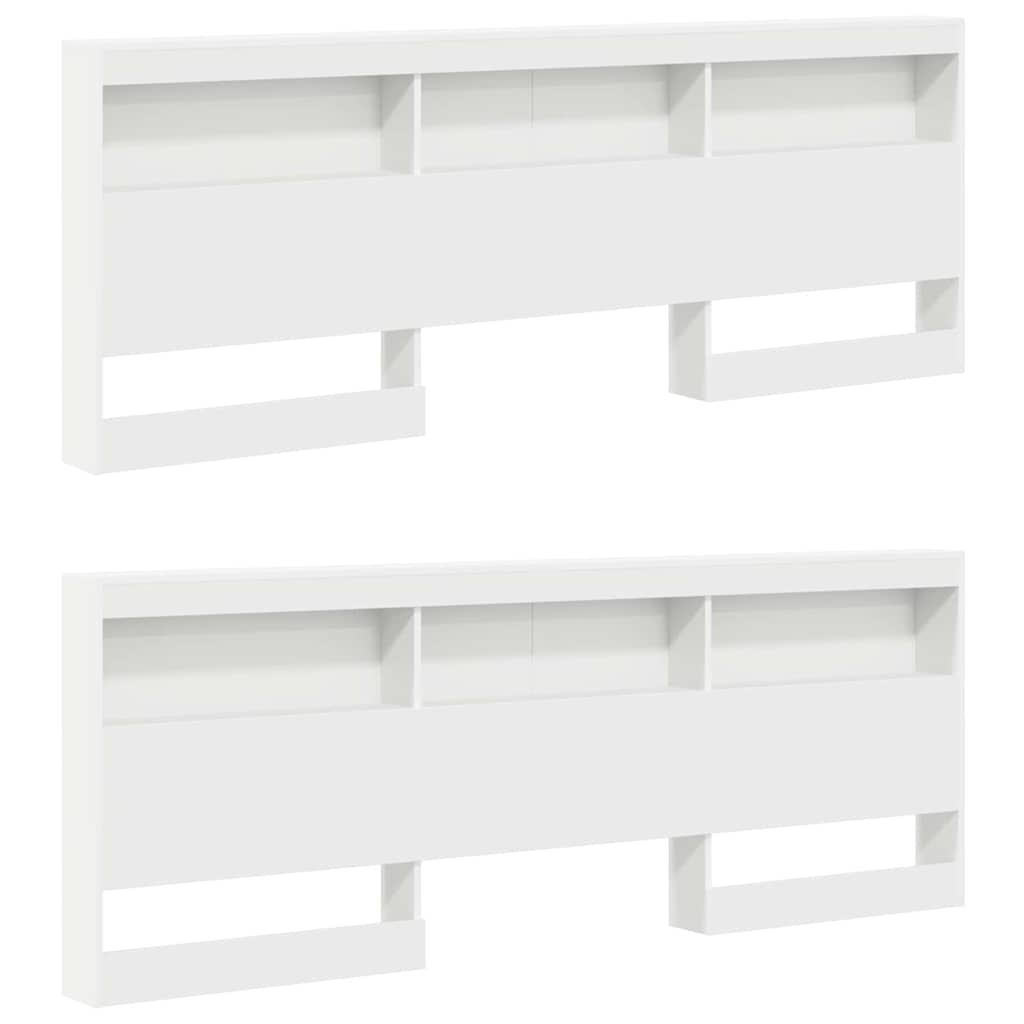 Bookshelf Bed with Headboard White 180 x 200 cm Engineered Wood