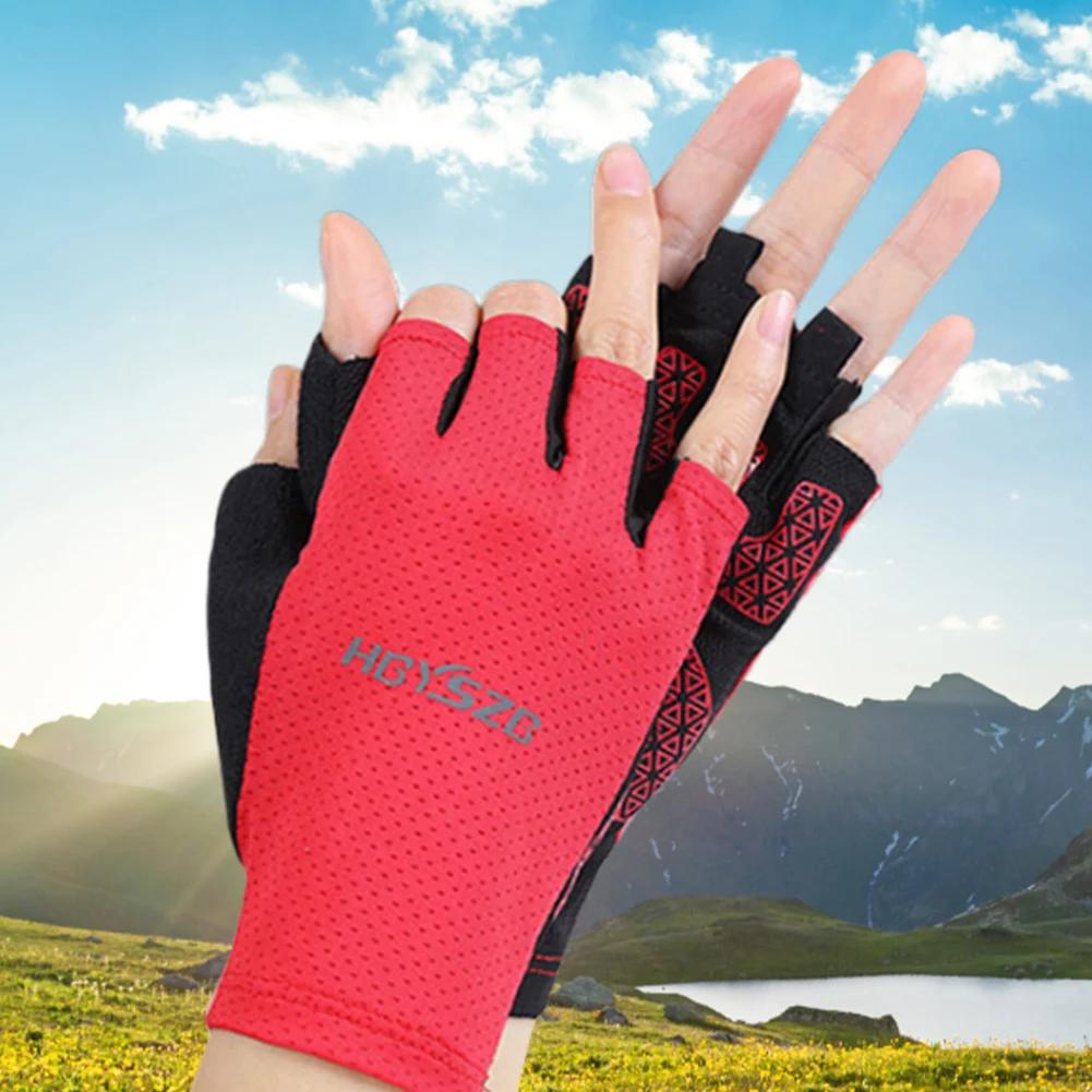 Outdoor Camping Motorcycle Gym Gloves Non-Slip Unisex Half Finger Gloves Shockproof Fingerless Gloves Cycling Equipment Summer