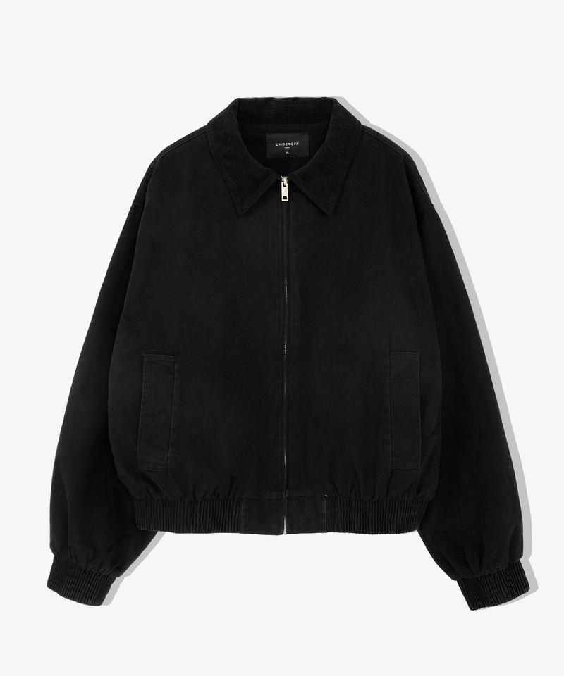 Underoff Washed Crop Work Blouson Jacket Dark Grey