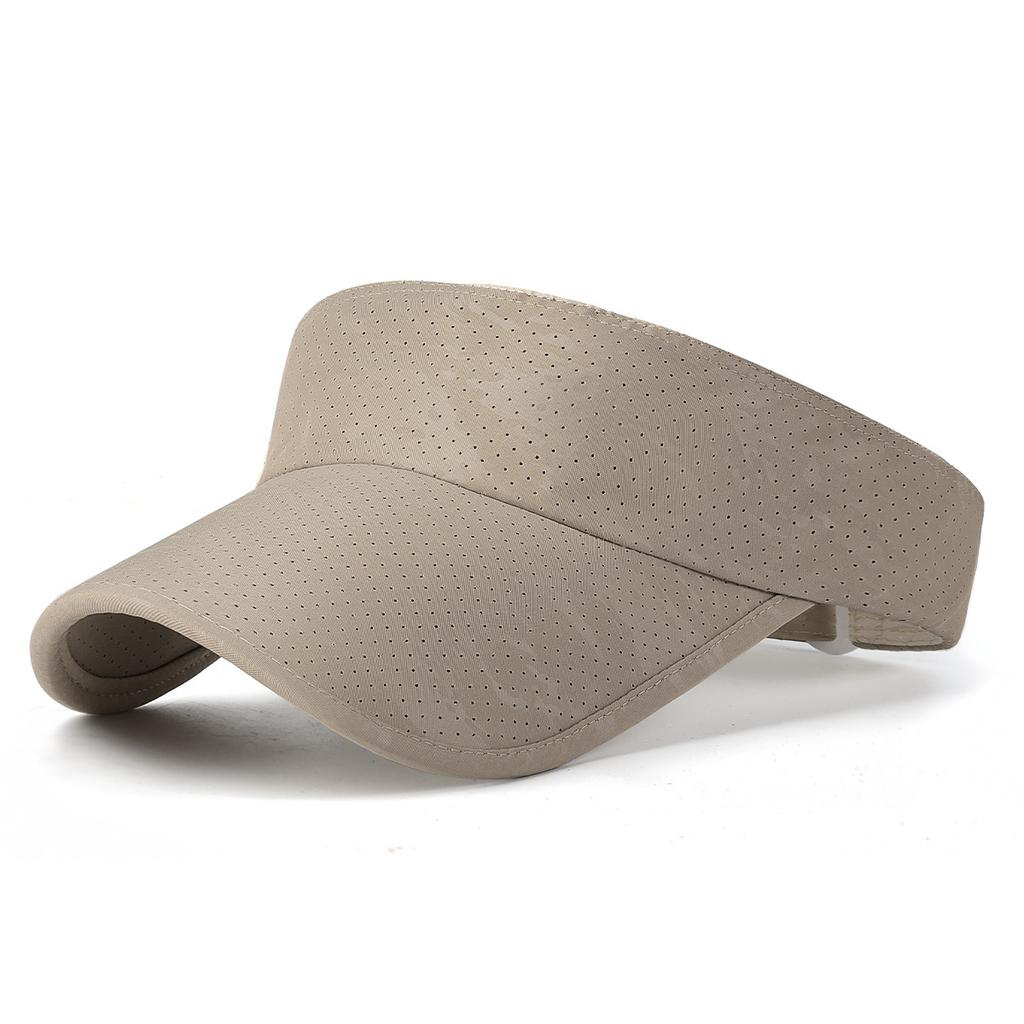 Summer new style plain extended brim sun protection open-top hat, outdoor sports perforated sun-shading baseball cap, quick-dry