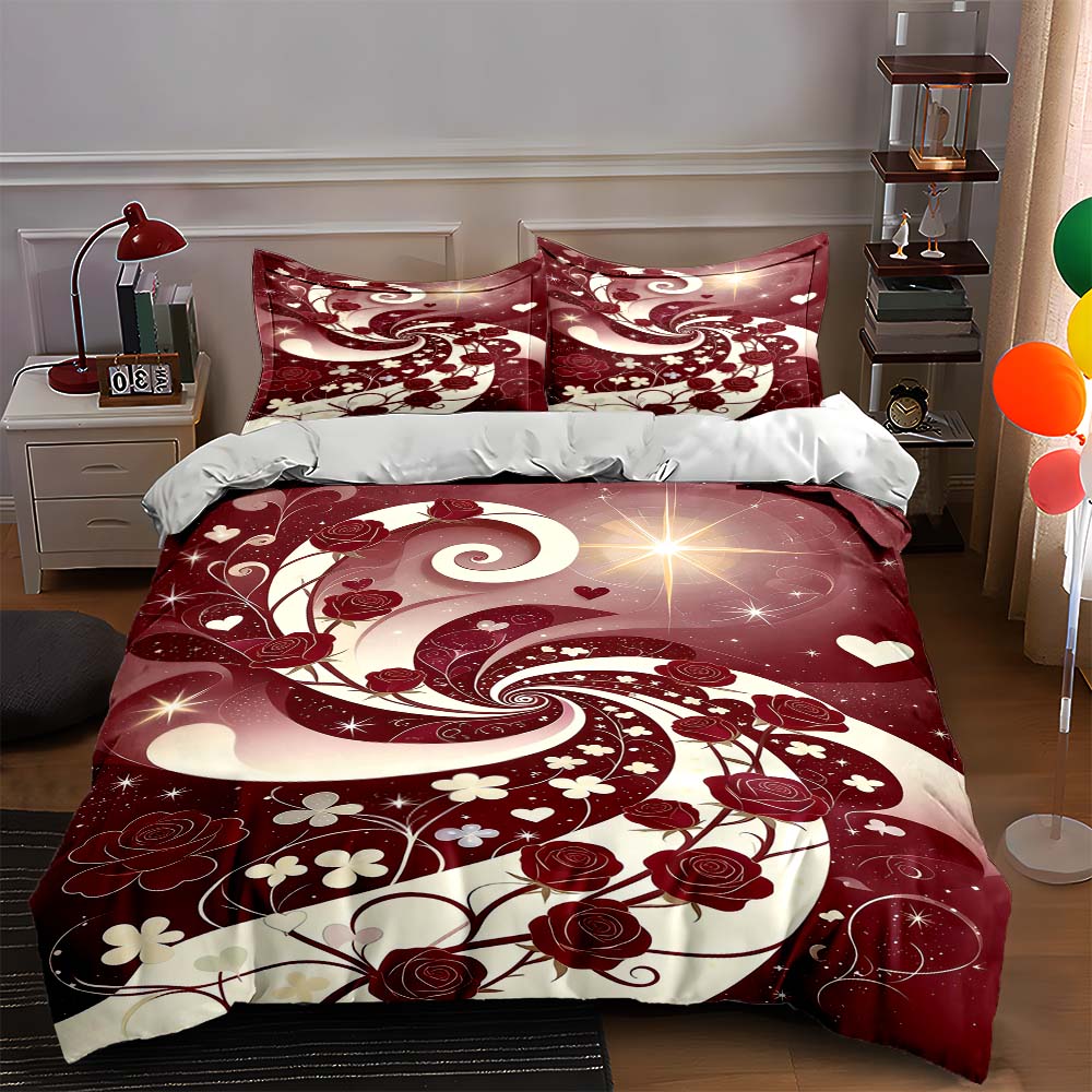 

Floral, swirly, radiant. Bedding Duvet cover sets Duvet covers Pillowcases gifts (1 * Duvet Cover 2 * Pillowcases, without duvet insert) 135x200cm