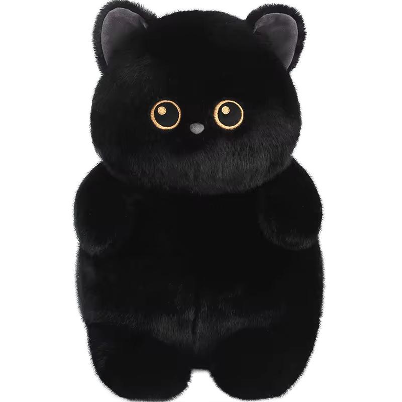 Neues 15/40cm Kawaii Haustier Katze Plüschtier Glückskatze Siamkatze Kätzchen Schwarze Katze Stofftier Begleiter Puppe Geburtstagsgeschenk 15cm pendent
